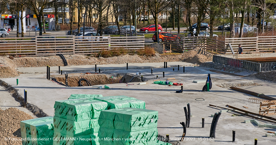 07.03.2023 - Baustelle an der Quiddestraße Haus für Kinder in Neuperlach